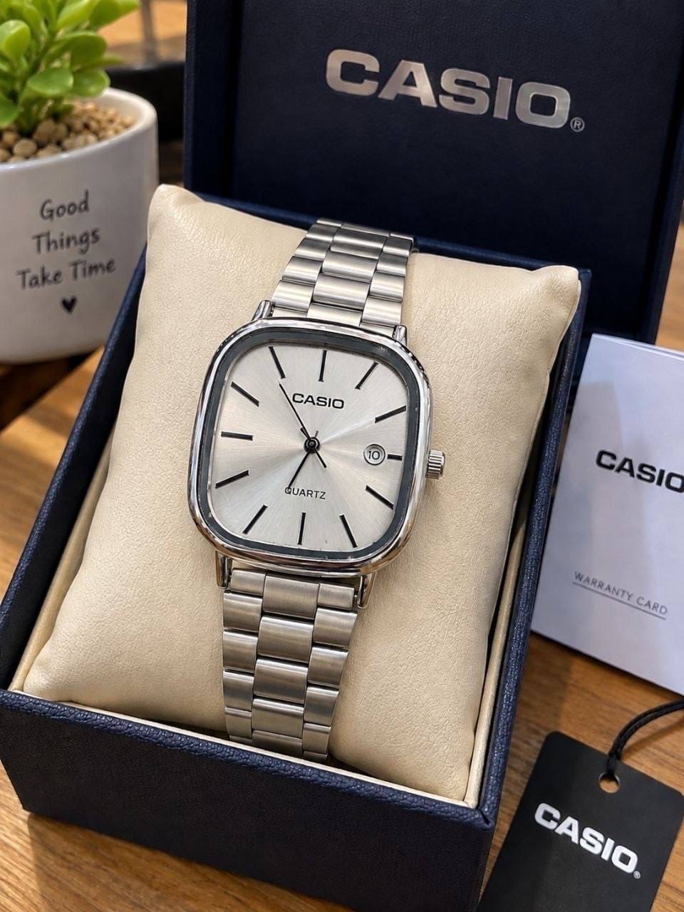⌚️ CASIO  ساعة كاسيو رجالي ستايل شيك  استيك ستانلس
