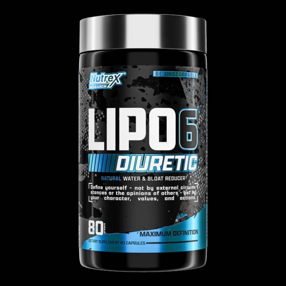 حارق دهون Nutrex Research, LIPO-6 Diuretic, 80 كبسولة, 20 حصة