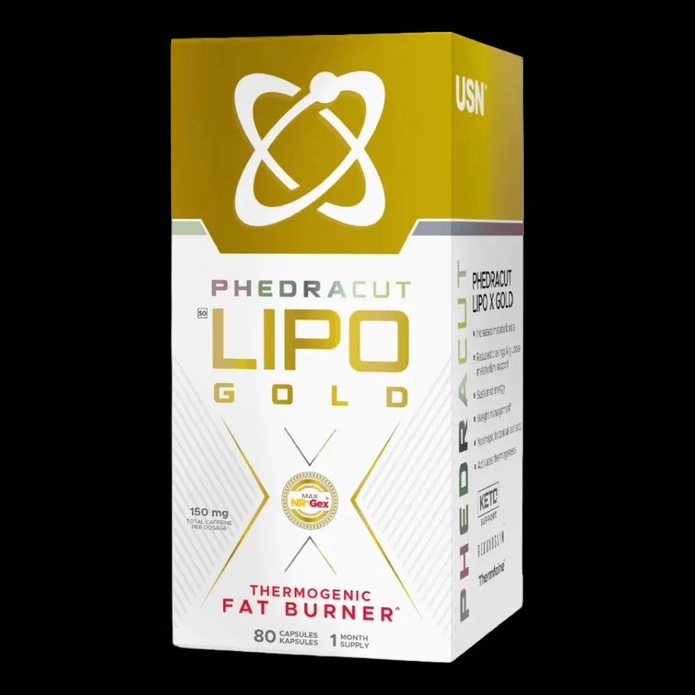 حارق دهون Usn, Phedra Cut Lipo X Gold, 80 كبسولة, 40 حصة
