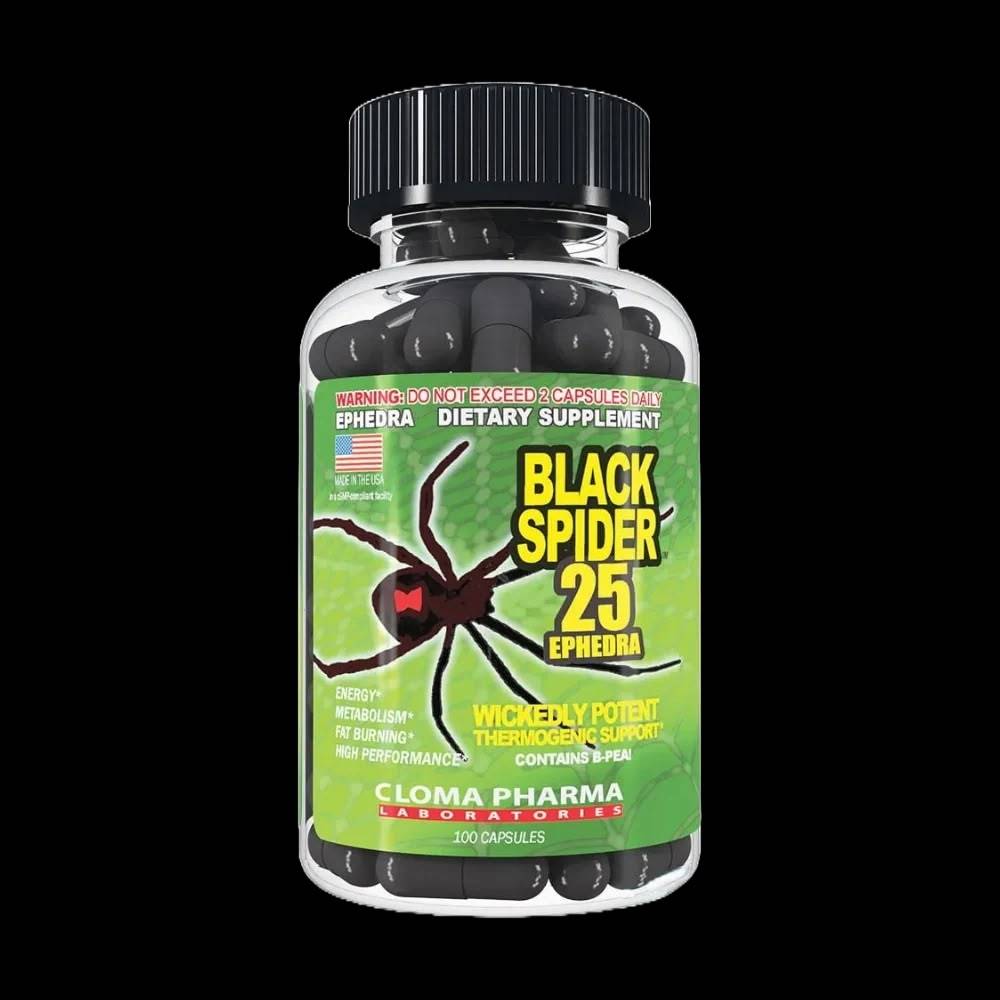 مكمل غذائي Cloma pharma, Black Spider, 100 كبسولة, 100 حصة