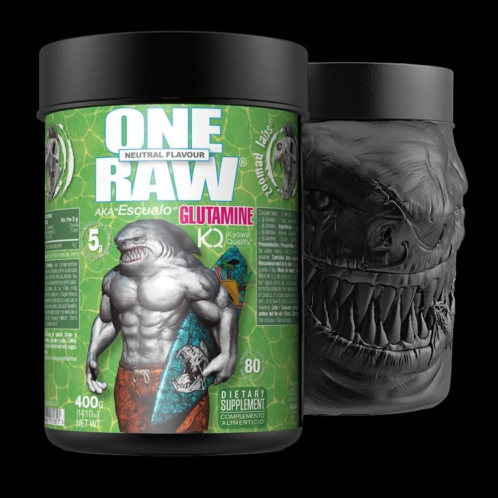جلوتامين Zoomad Labs, ONE RAW جلوتامين, 400g, 80 حصة