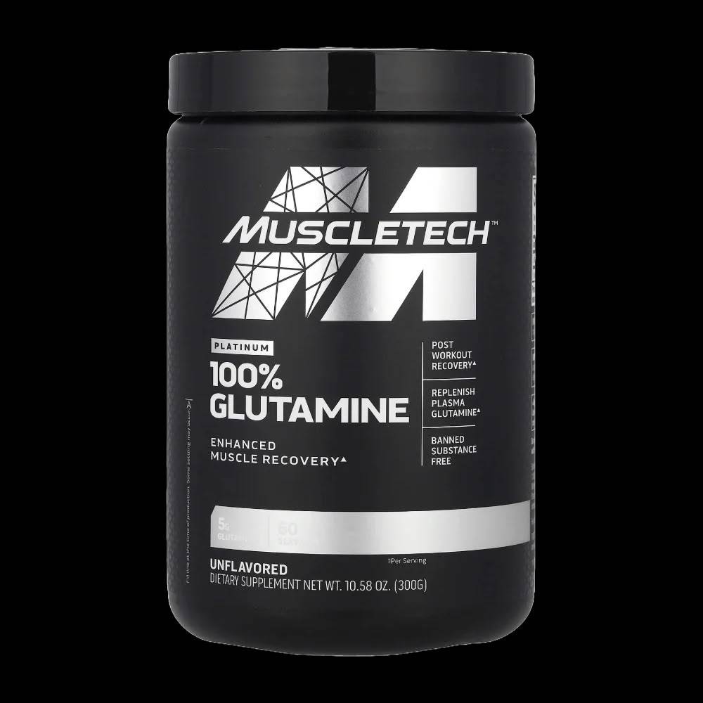 جلوتامين MuscleTech, Platinum 100% جلوتامين, بدون نكهة, 300G, 60 حصة