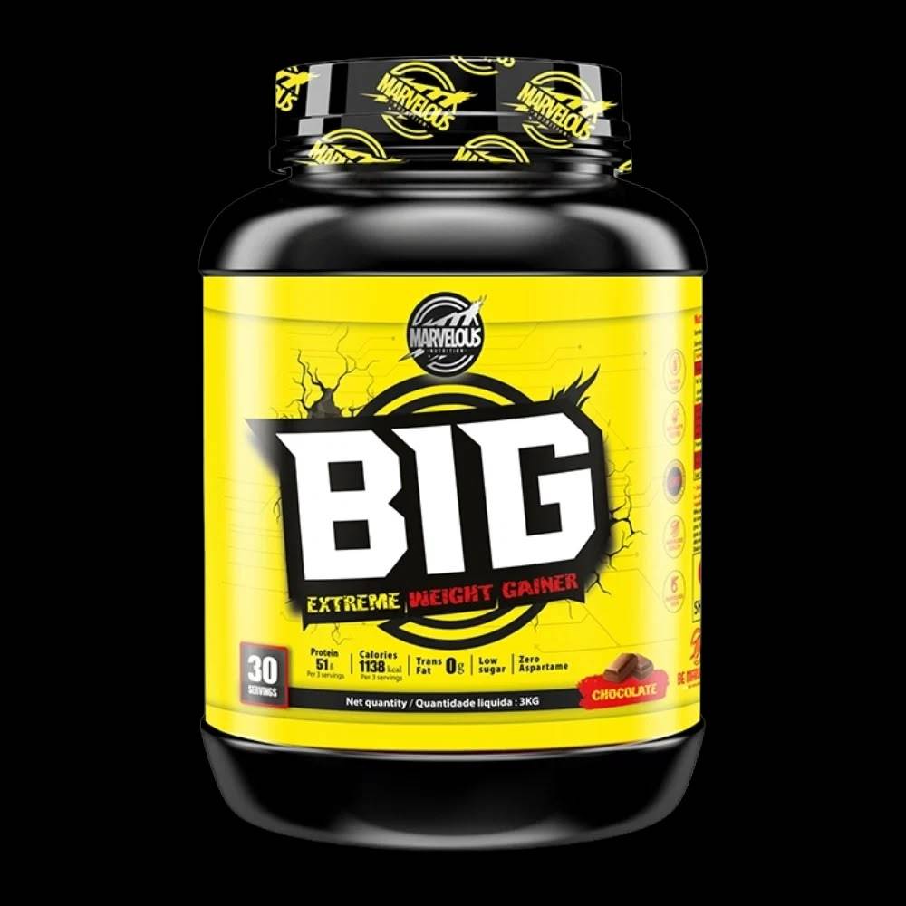 معزز كتلة عضلية Marvelous Nutrition, BIG Extreme معزز وزن, 3KG, 30 حصة