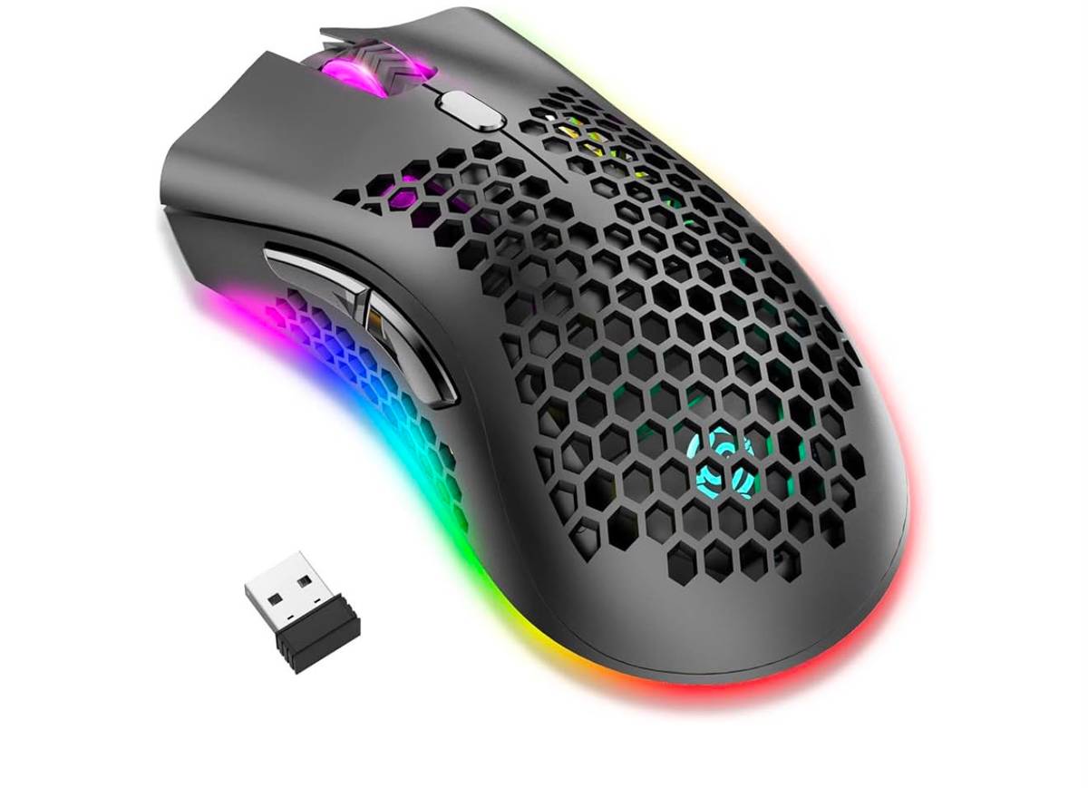 ماوس جيمنج بتصميم خلية النحل RGB