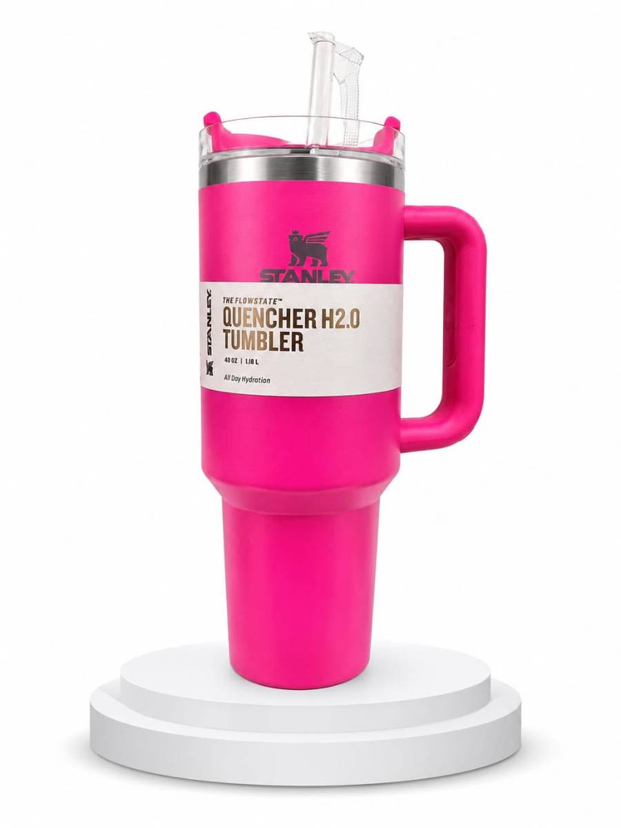 كوب Stanley Quencher H2.0 وردي - 40 أونصة