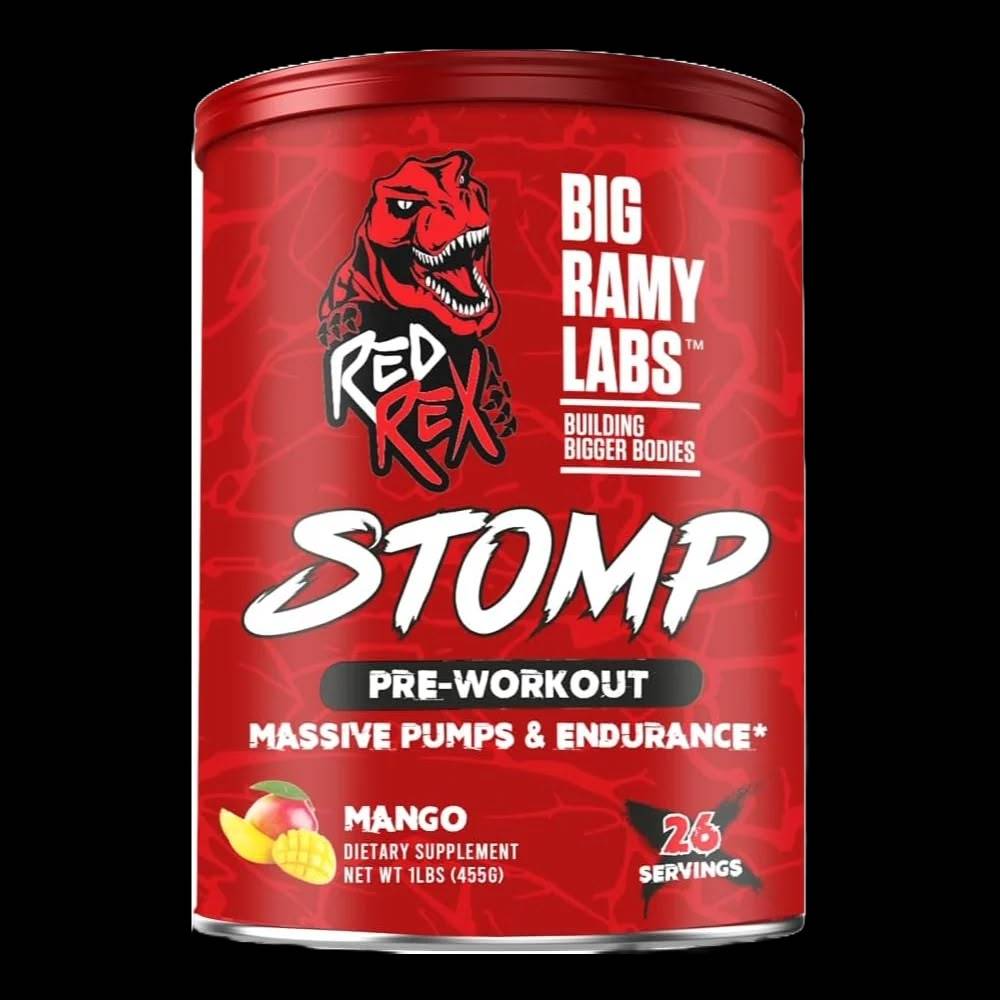 منشط ما قبل التمرين Red Rex, Stomp منشط ما قبل التمرين, 455g, 26 حصة