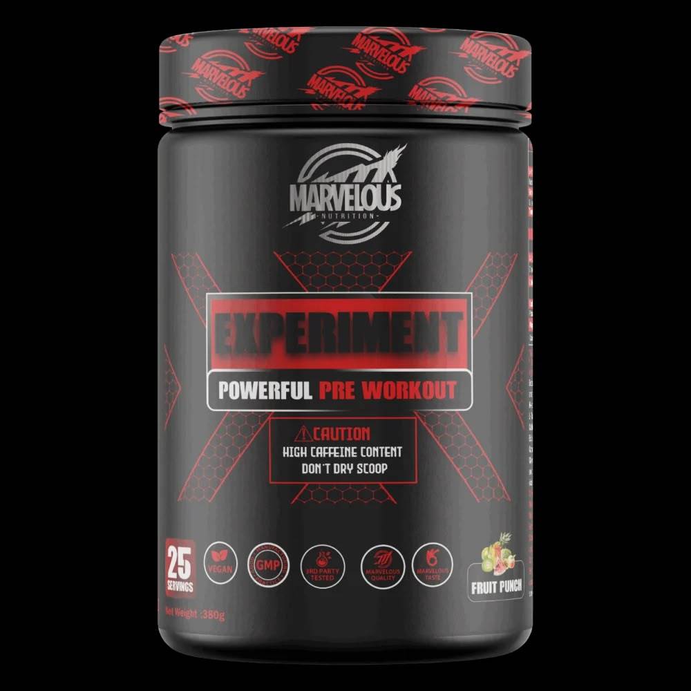 منشط ما قبل التمرين Marvelous Nutrition, Experiment منشط ما قبل التمرين, 480g, 25 حصة