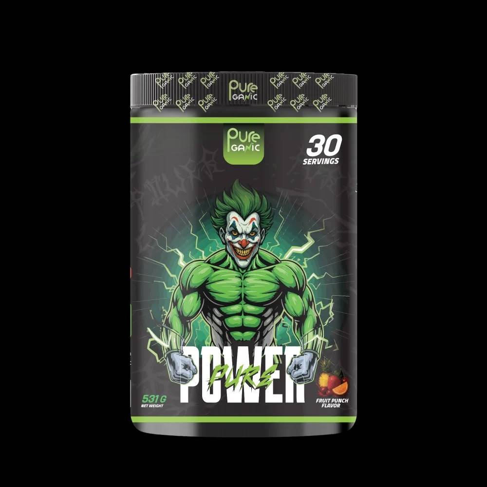 منشط ما قبل التمرين PureGanic, Pure Power-PreWorkout, 531g, 30 حصة