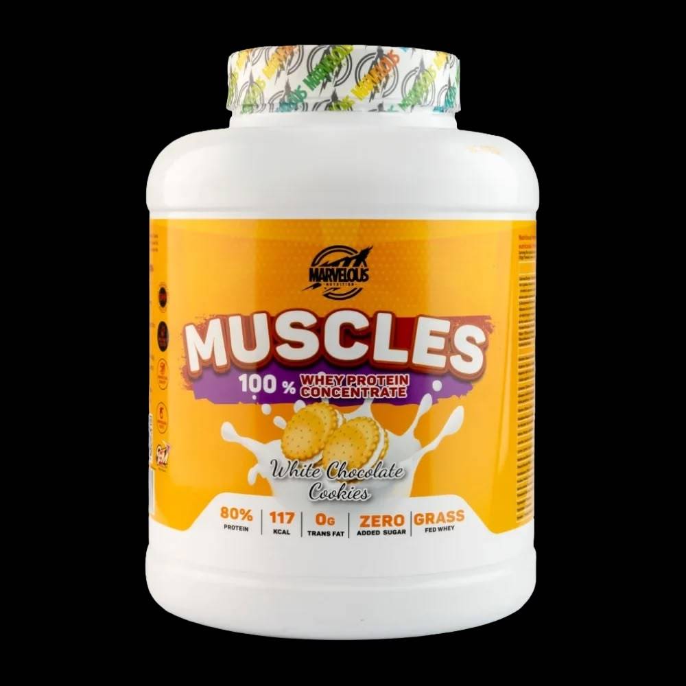 بروتين واي Marvelous Nutrition, Muscles بروتين واي 100%, 2kg, 67 حصة