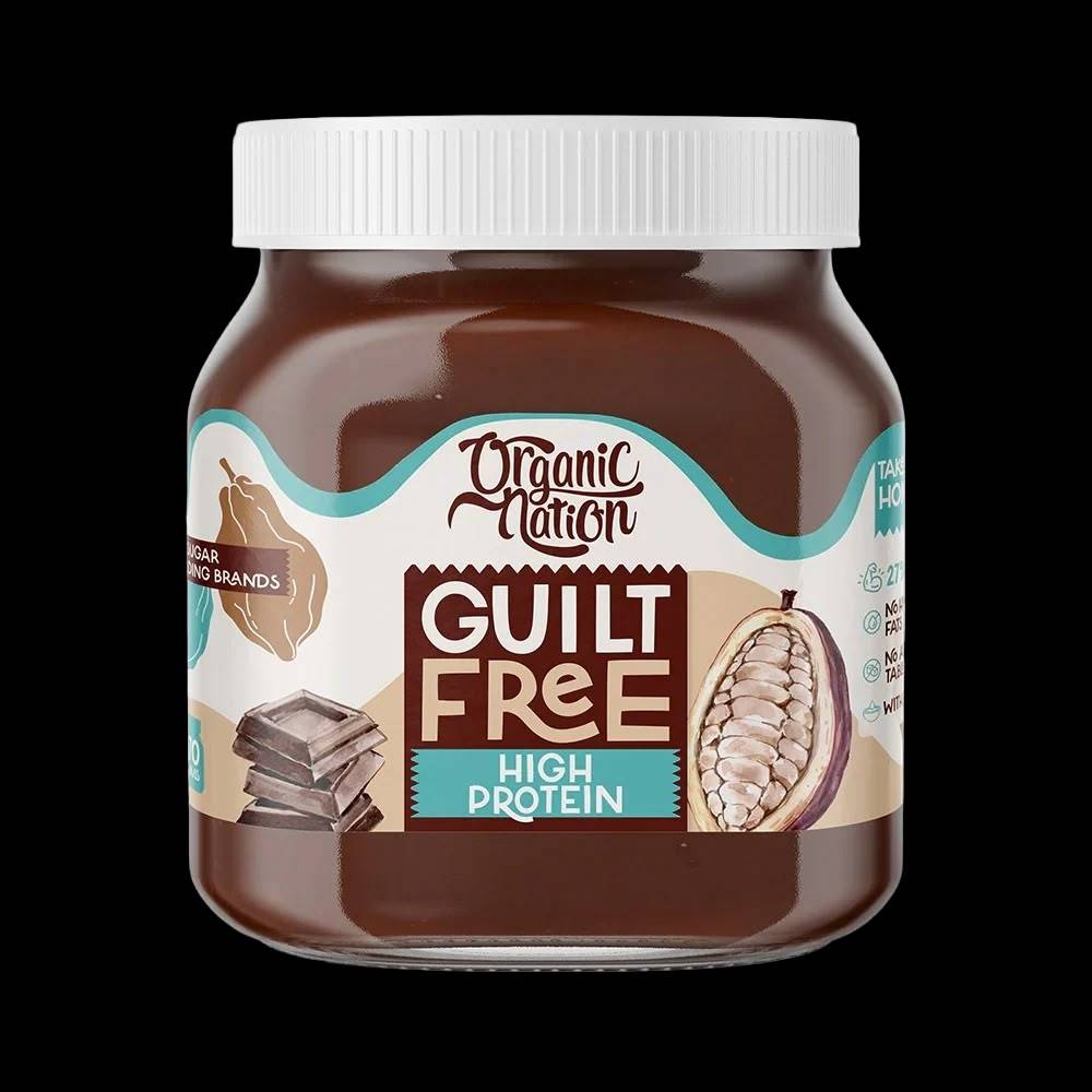 بروتين Organic Nation, Guilt Free High Protein دهان شوكولاتة, 370 gm