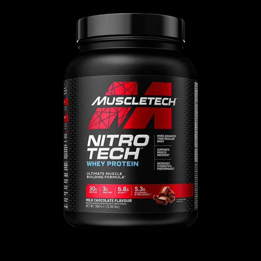 بروتين واي MuscleTech, NitroTech بروتين واي, 908 kg, 20 حصة