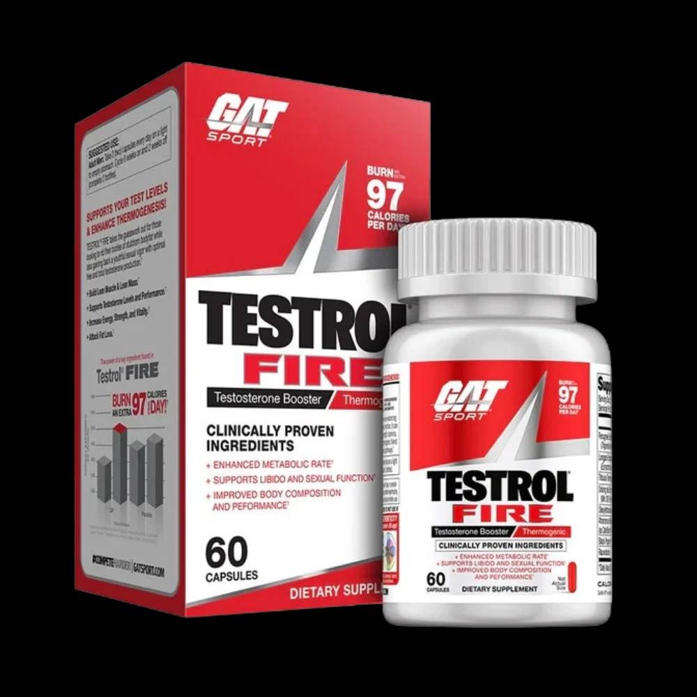 معزز تستوستيرون GAT Sports, Testrol Fire, 60 كبسولة, 30 حصة