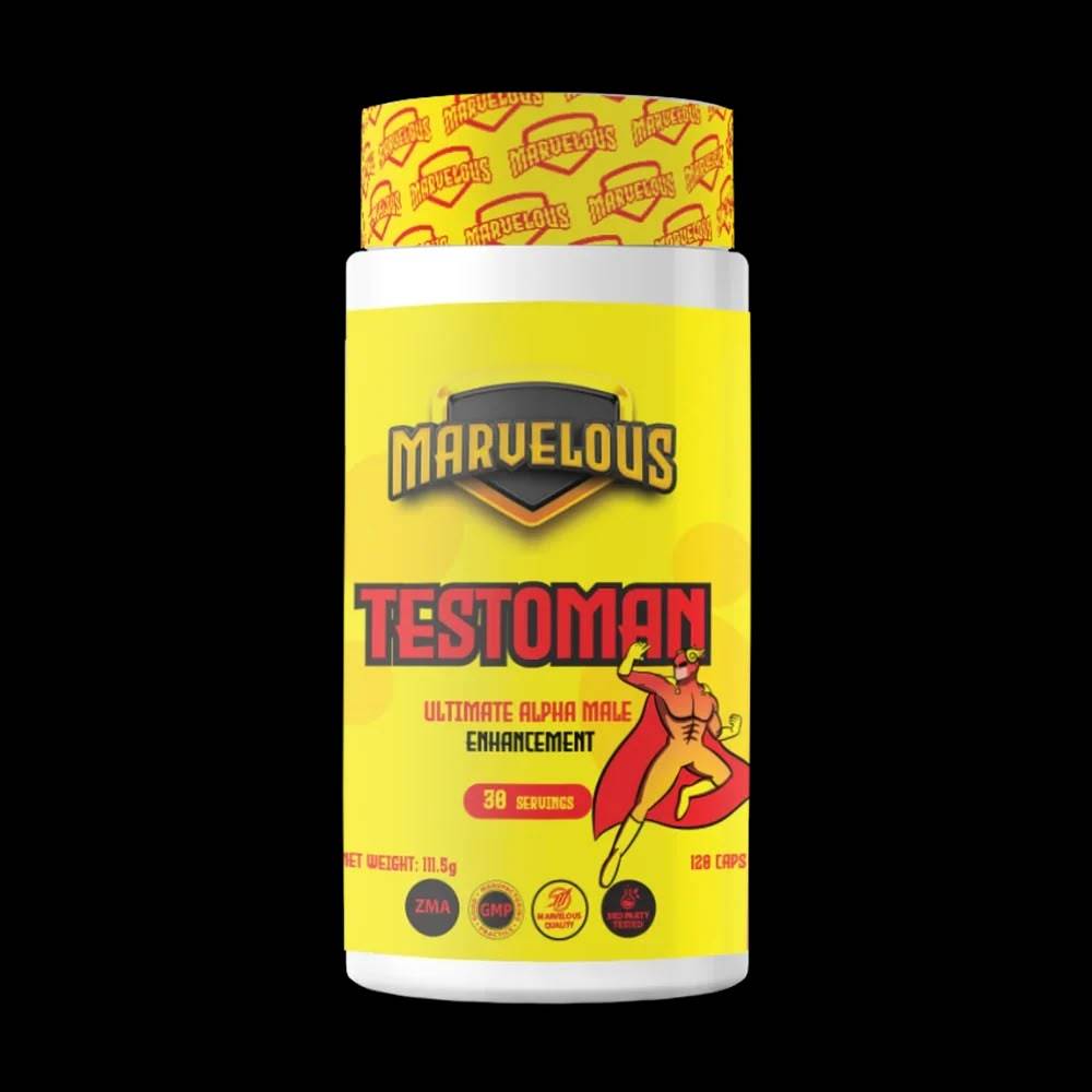 معزز تستوستيرون Marvelous Nutrition, Testoman, 120 كبسولة, 30 حصة