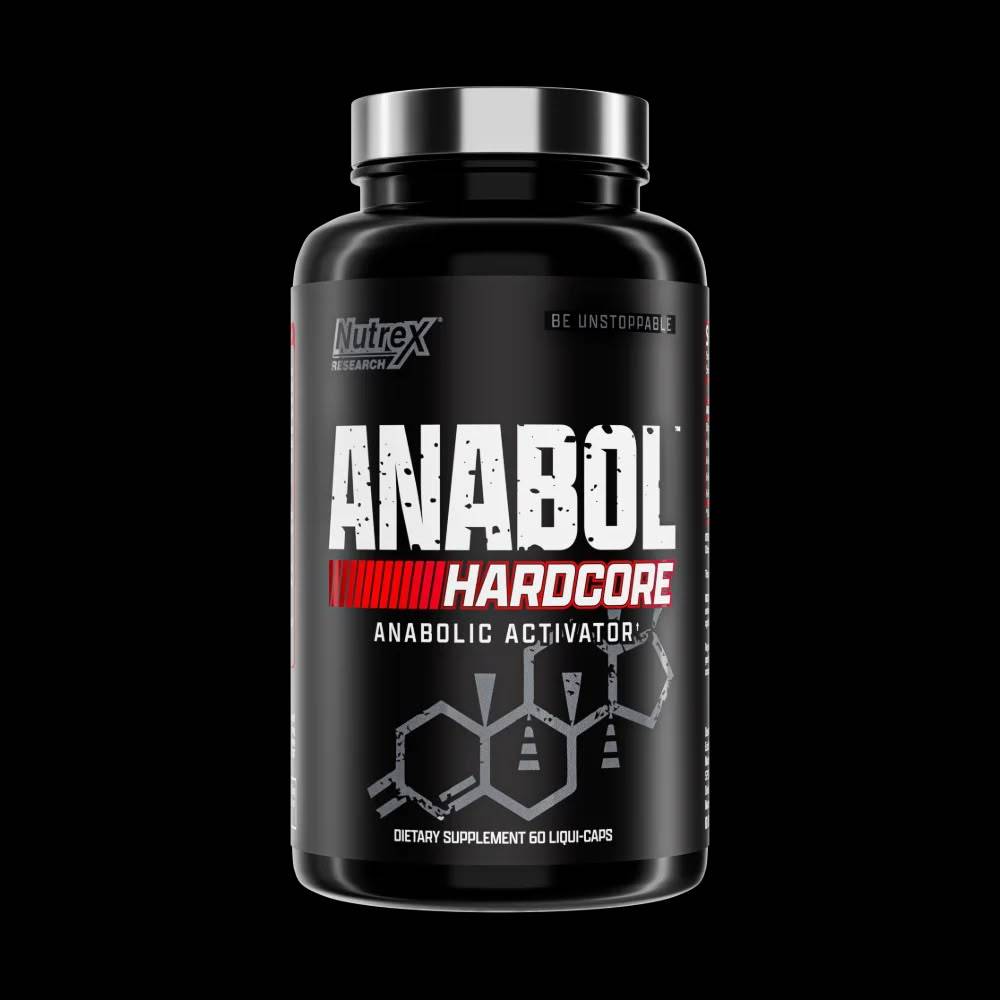 معزز تستوستيرون Nutrex Research, Anabol Hardcore, 60 كبسولة, 60 حصة