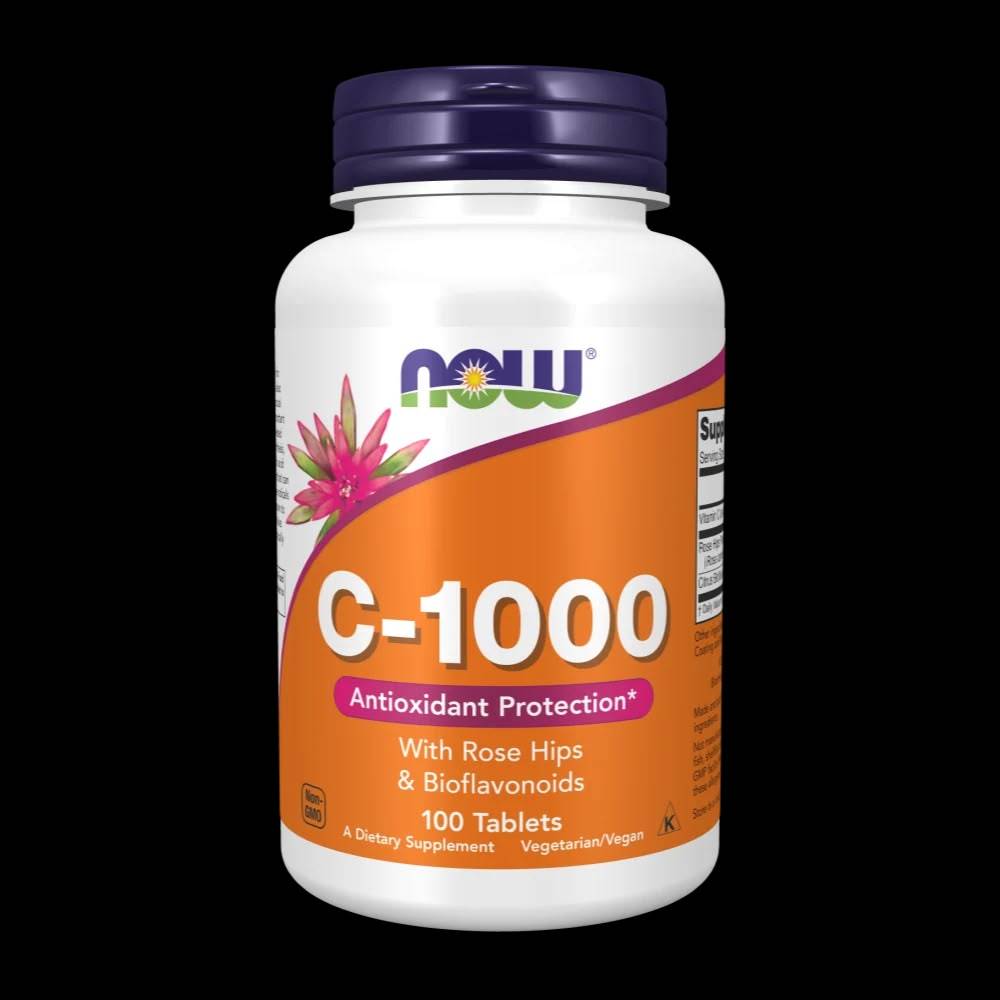 فيتامين سي Now Foods, فيتامين سي 1000, 100 قرص, 100 حصة